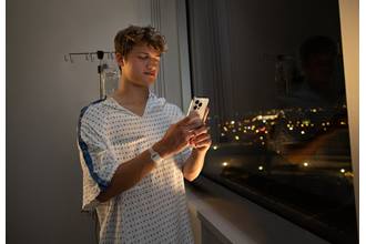 patient on cell phone