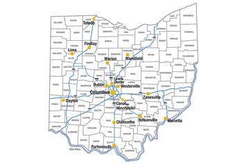 Map of Heart Center Outpatient Clinics